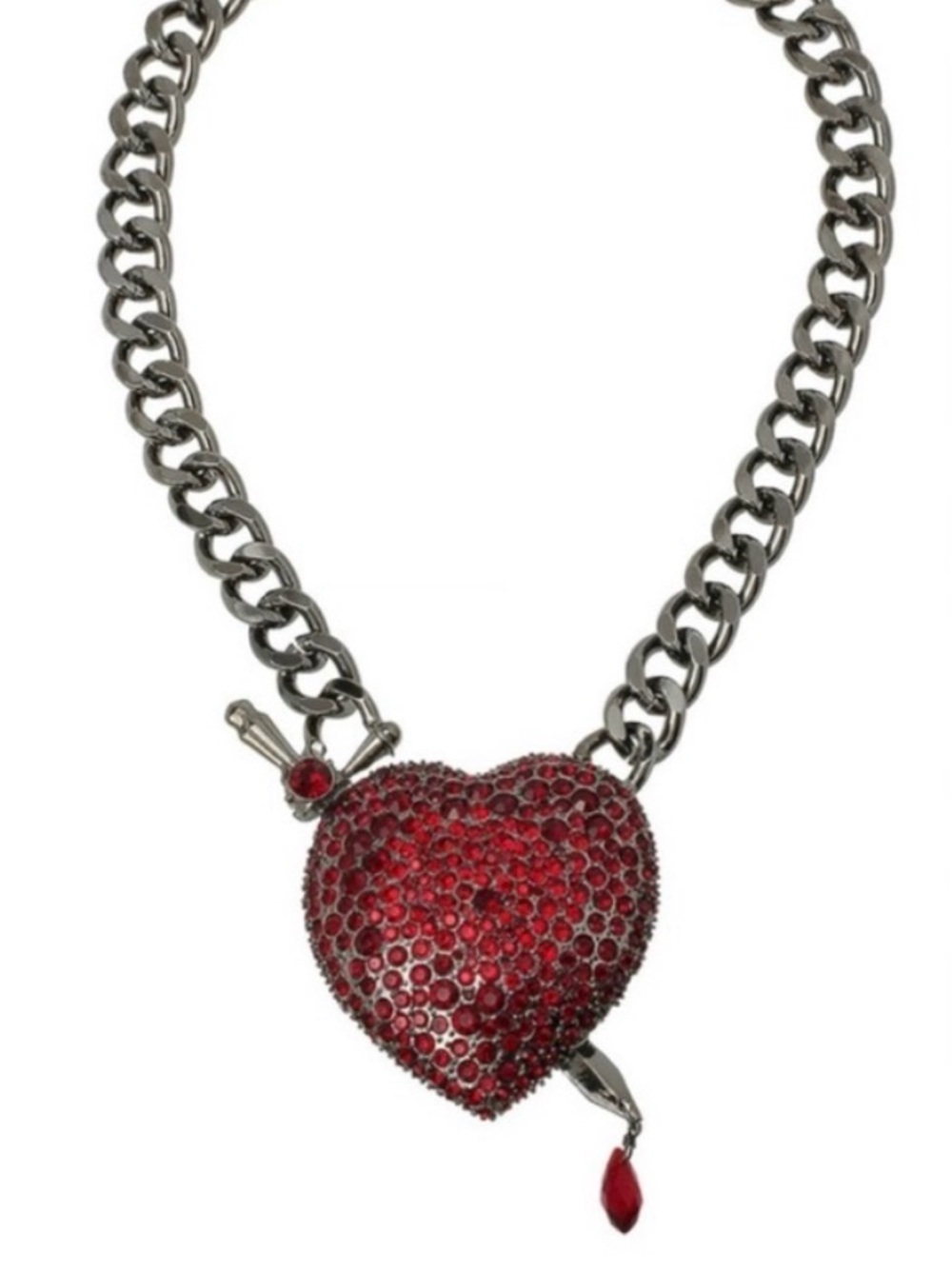 NWT ⚜️❤️⚜️ Betsey Johnson Heart Dagger Pendant Necklace